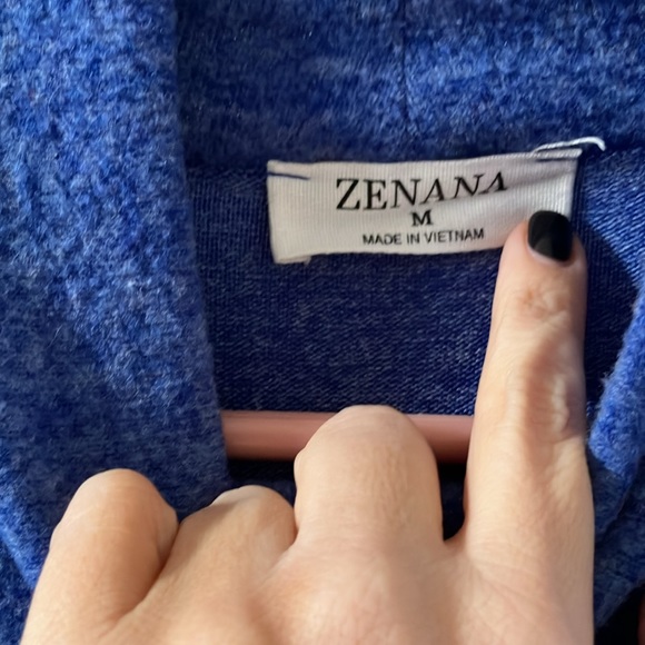 Very soft! Blue Mock Turtleneck! - Picture 2 of 5